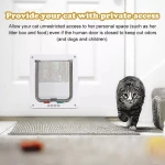 XL Pet Door 4 Way Locking Small Medium Large Dog Cat Flap Magnetic White Frame - Image 10