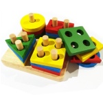Baby Game Toys Wooden Puzzle Educational Toy Geometric shapes Game Toys Stick Baby Kid Children Intelligence Puzzle for Kid - Image 2