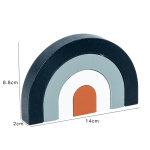 Children Wooden Rainbow Arched Stacked Toys Montessori Education Building Blocks - Image 5