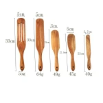 Acacia Teak Spatula Cooking kitchen Utensil Set Wooden Spurtles - Image 3