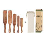 Acacia Teak Spatula Cooking kitchen Utensil Set Wooden Spurtles - Image 4