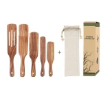 Acacia Teak Spatula Cooking kitchen Utensil Set Wooden Spurtles - Image 4