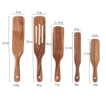 Acacia Teak Spatula Cooking kitchen Utensil Set Wooden Spurtles - Image 2