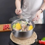 11PCS Induction Non Stick Stainless Steel Cookware Cooking Pot Pan With Lids Set - Image 3