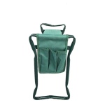 Foldable Outdoor Lawn Bench Chair With Tool Pouch Garden Rest - Image 6