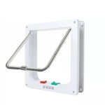 XL Pet Door 4 Way Locking Small Medium Large Dog Cat Flap Magnetic White Frame