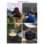 Outdoor Camping Hiking Cookware Tableware Cookware Lightweight Folding Picnic Cooking Hiking Picnic BBQ Tableware Equipment - Image 6