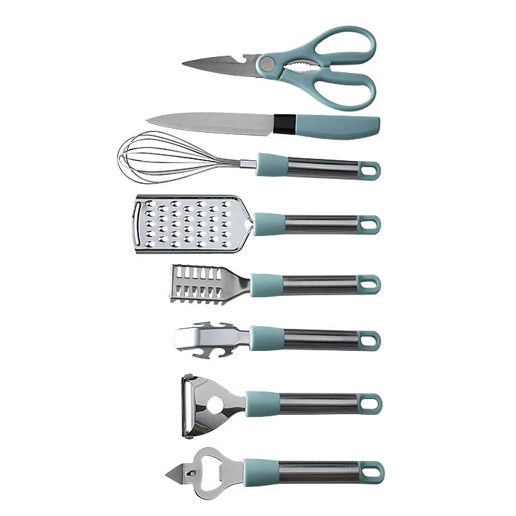 608f9465-402f-40d0-96ff-b75ed35d0a30.jpg Stainless Steel Kitchen Gadgets Household Kitchen Utensils Tray Peeler Egg Beating Scissors Gifts - Image 1