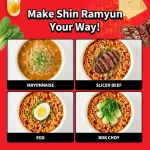 Nongshim Shin Ramyun Noodles, Spicy Korean Signature Instant Ramyun, Rich Beef Flavored Broth, Microwaveable, Korean Instant Noodles, 4.23 oz (Pack of 20), Packaging May Vary. - Image 6