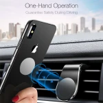 Car Magnet Magnetic Air Vent Mount Holder Magnetic Car Phone Holder Stand 360 Metal Car Air Vent Magnet Stand In Car GPS Mount Holder - Image 2