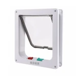 XL Pet Door 4 Way Locking Small Medium Large Dog Cat Flap Magnetic White Frame - Image 2