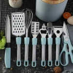 Stainless Steel Kitchen Gadgets Household Kitchen Utensils Tray Peeler Egg Beating Scissors Gifts - Image 8
