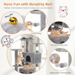 54 -Cat Tree Tower - Multi-level With Sisal Grab Post, Indoor Apartment With Ladder, Plush Toys, Rest And Play - Image 3