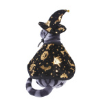 Halloween Print Wizard Cloak Suit Pet Dog Cat Hat Suit - Image 4