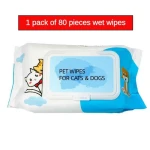 Dog Cat Pet Wet Wipes For Paws And Butt, EarsEyes  Plant-based Pet Wipes, Unscented DogWipes, Cleaning Deodorizing, Paw Wipes ForDogs Cats Pets - Image 8