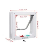 XL Pet Door 4 Way Locking Small Medium Large Dog Cat Flap Magnetic White Frame - Image 3